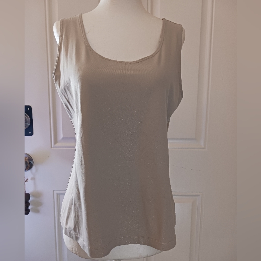 Elegant Tan Sleeveless Top
